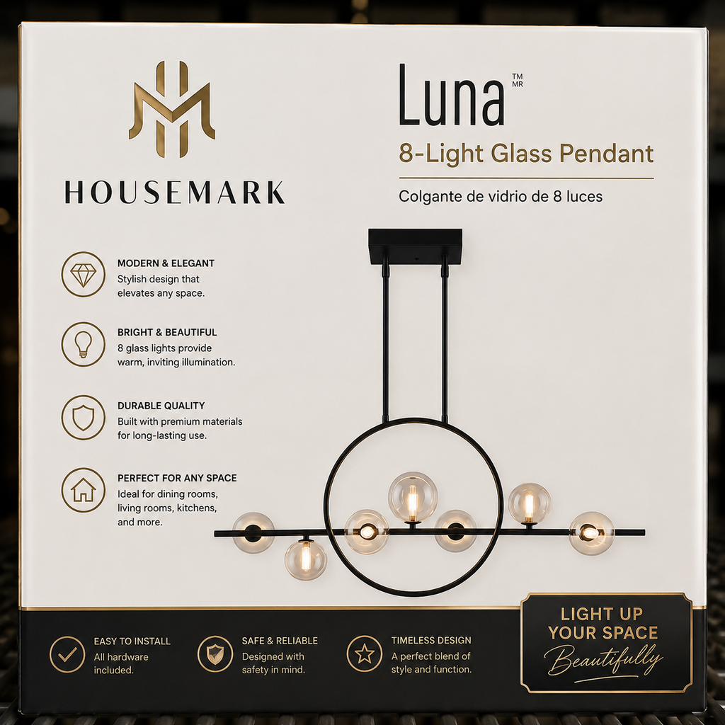 Housemark Luna 8-light LED Island Pendant Light